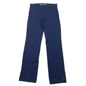 Betabrand Classic Straight Yoga Dress Pants Blue
